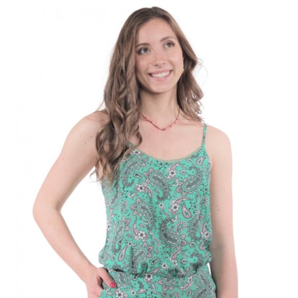 NWT - Vero Moda Print Green Top - Picture 2 of 5